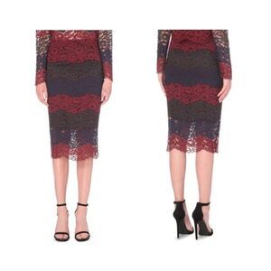 Sandro Julee Lace Pencil Skirt S Paris Chic Rock & Roll Designer Edgy Glam